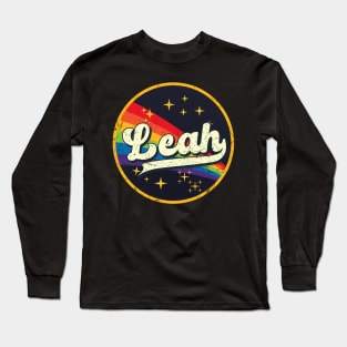 Leah // Rainbow In Space Vintage Grunge-Style Long Sleeve T-Shirt